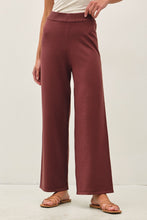 Load image into Gallery viewer, Ultra Comfy Wide Leg Ribbed Knit Pull On Pants | Choco
