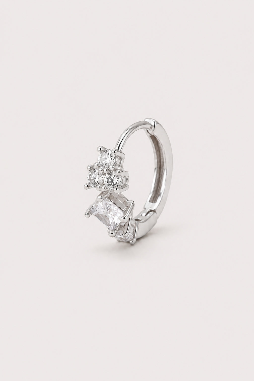 Lumi Cz Cluster Earrings| Silver