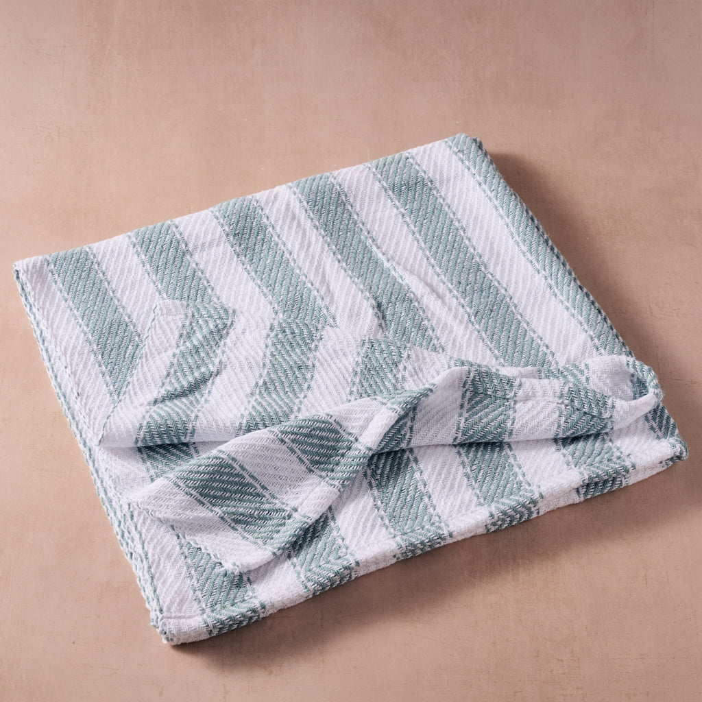 Garmee Upcycled Cotton Beach Blanket | Blue Stripe