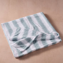 Load image into Gallery viewer, Garmee Upcycled Cotton Beach Blanket | Blue Stripe
