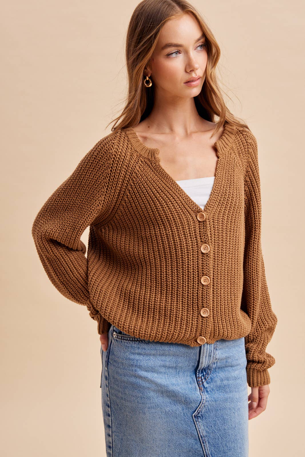 Maplewood Chunky Knit Raglan Cardigan