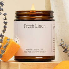 Load image into Gallery viewer, Fontana Beeswax Essential Oil Candle | French Linen
