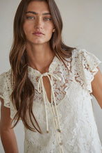 Load image into Gallery viewer, Coastal Lace Flutter Top
