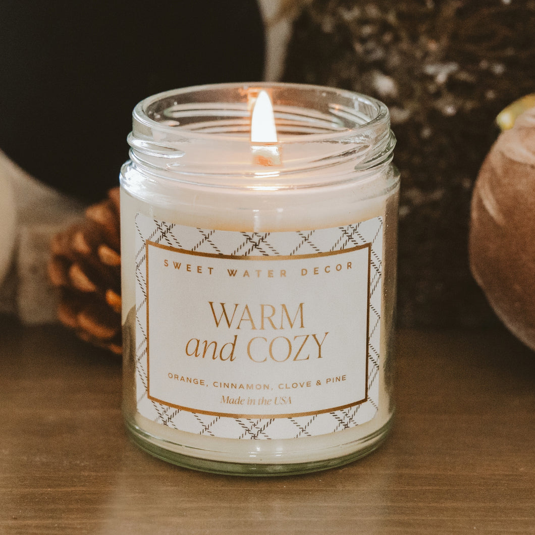 Warm and Cozy Plaid 9 oz Candle