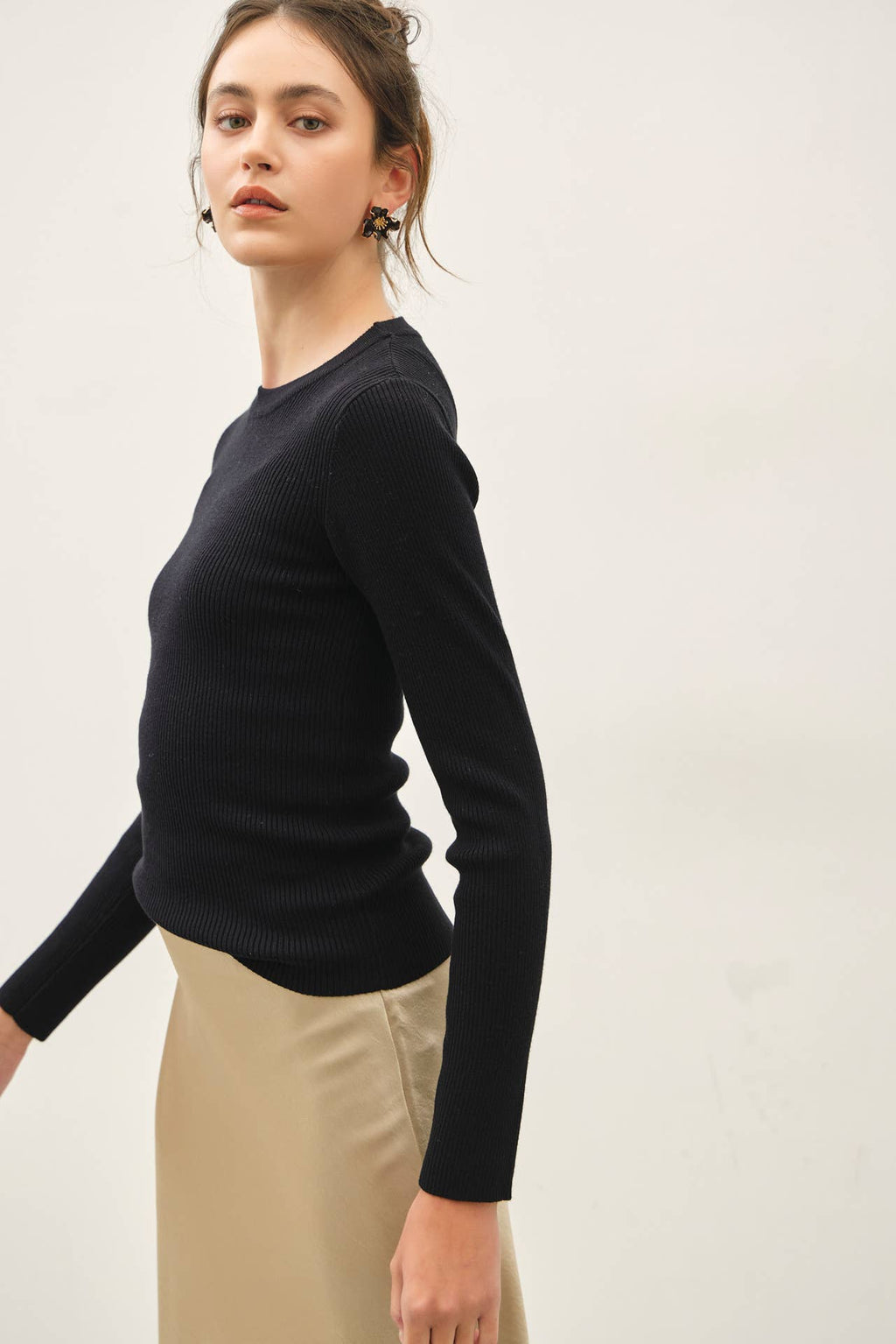 The Essential Ribbed Sweater | Black