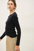 The Essential Ribbed Sweater | Black