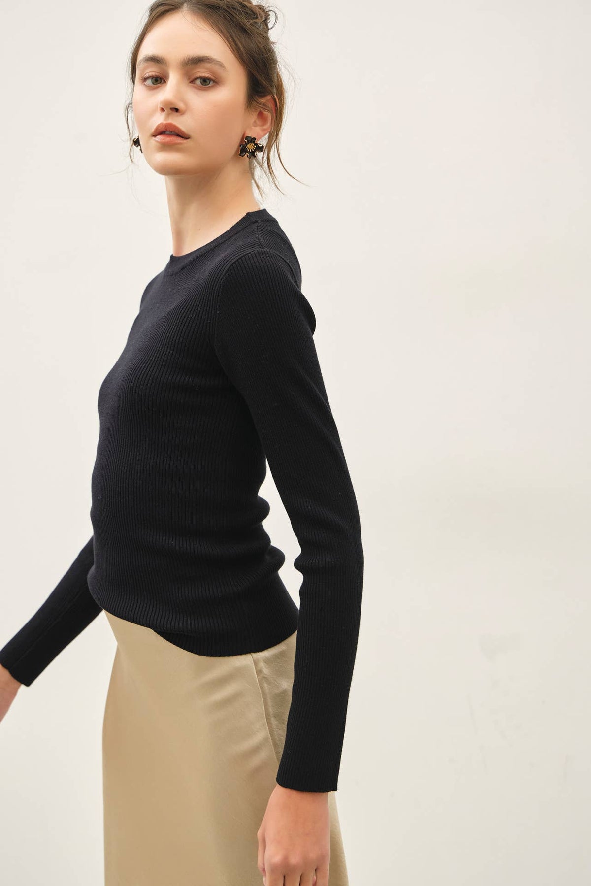 The Essential Ribbed Sweater | Black
