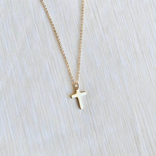 Load image into Gallery viewer, Dainty Gold Cross Necklace
