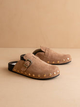 Load image into Gallery viewer, The Toni | Latte Studded Buckle Clog
