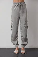 Load image into Gallery viewer, Crescent Brooklyn Satin Cargo Joggers
