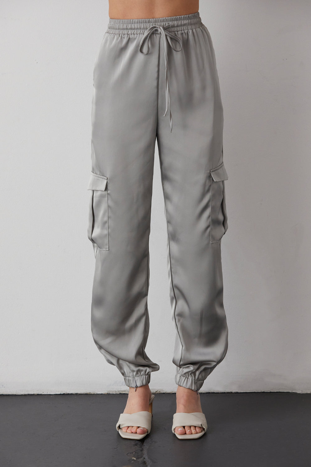 Crescent Brooklyn Satin Cargo Joggers