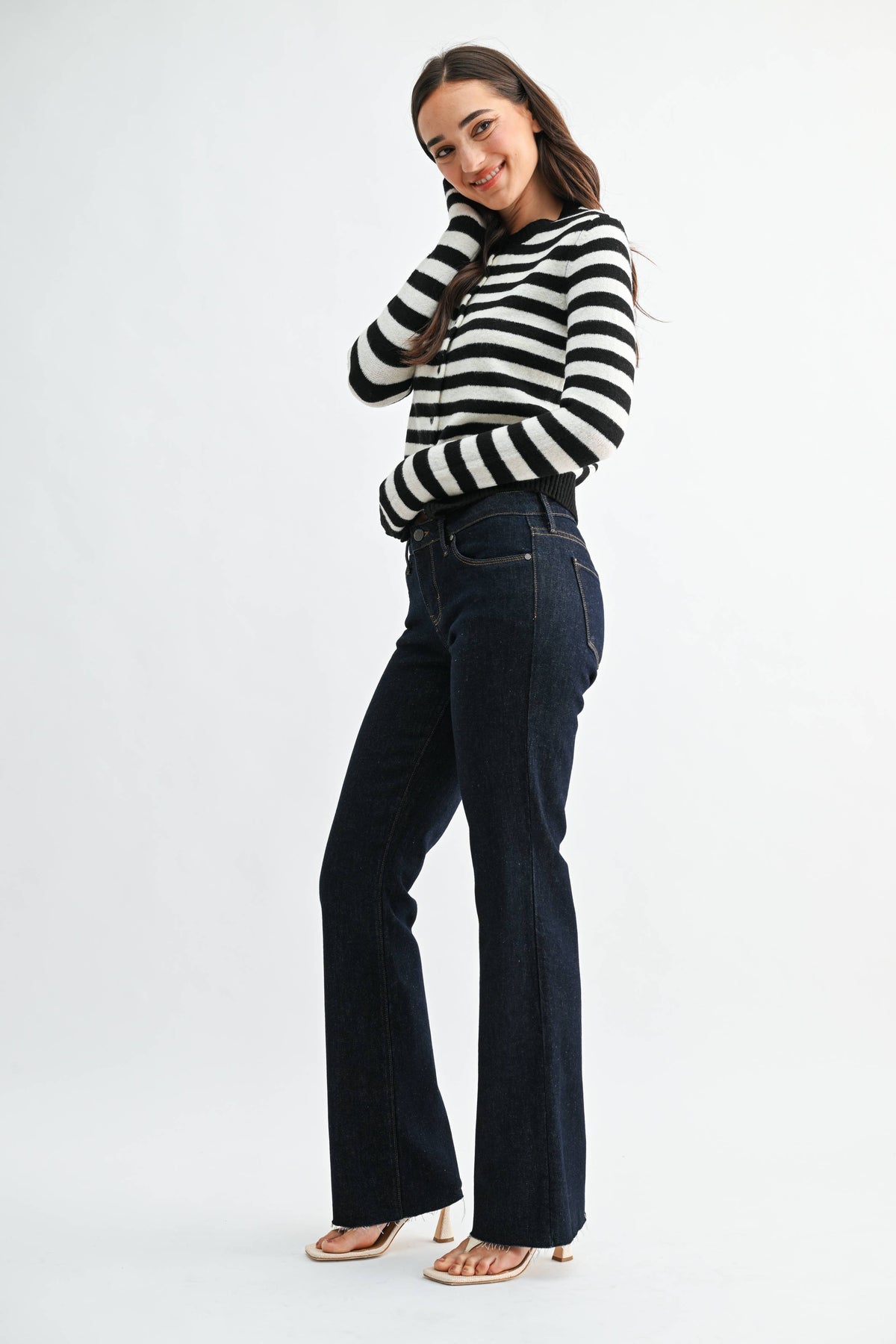 Just Black Denim Mid Rise Bootcut | Super Dark