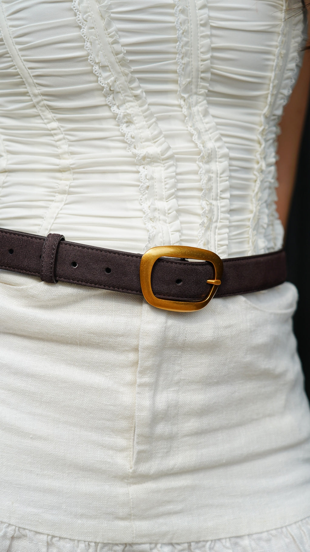 Suede Belt | Chocolate