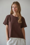The Everyday Cotton Crew Tee | Brown