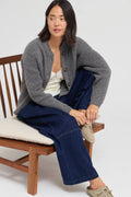 *Back In Stock!* Chunky Rib Cardigan | Charcoal