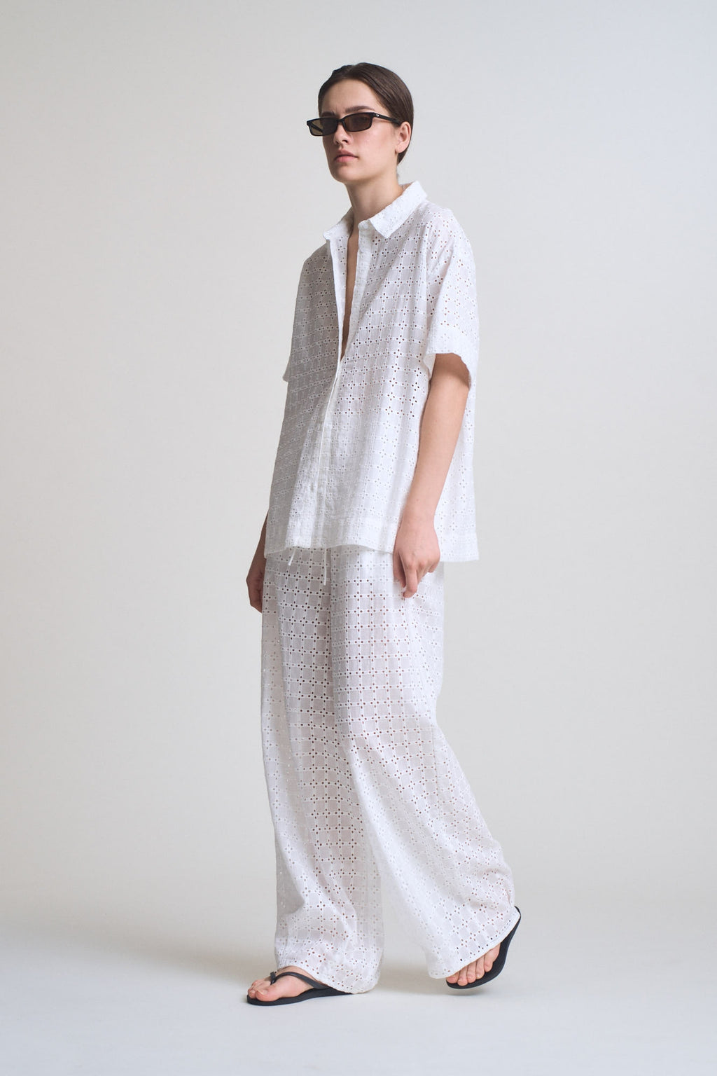 Coastal Eyelet Short Sleeve Shirt