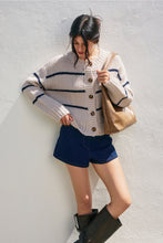Load image into Gallery viewer, Clara Cardigan | Sea Shell/Navy
