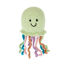 Load image into Gallery viewer, Organic Cotton Crochet Jellyfish Baby Rattle
