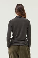 Load image into Gallery viewer, Riley Turtleneck Jersey Top | Coal
