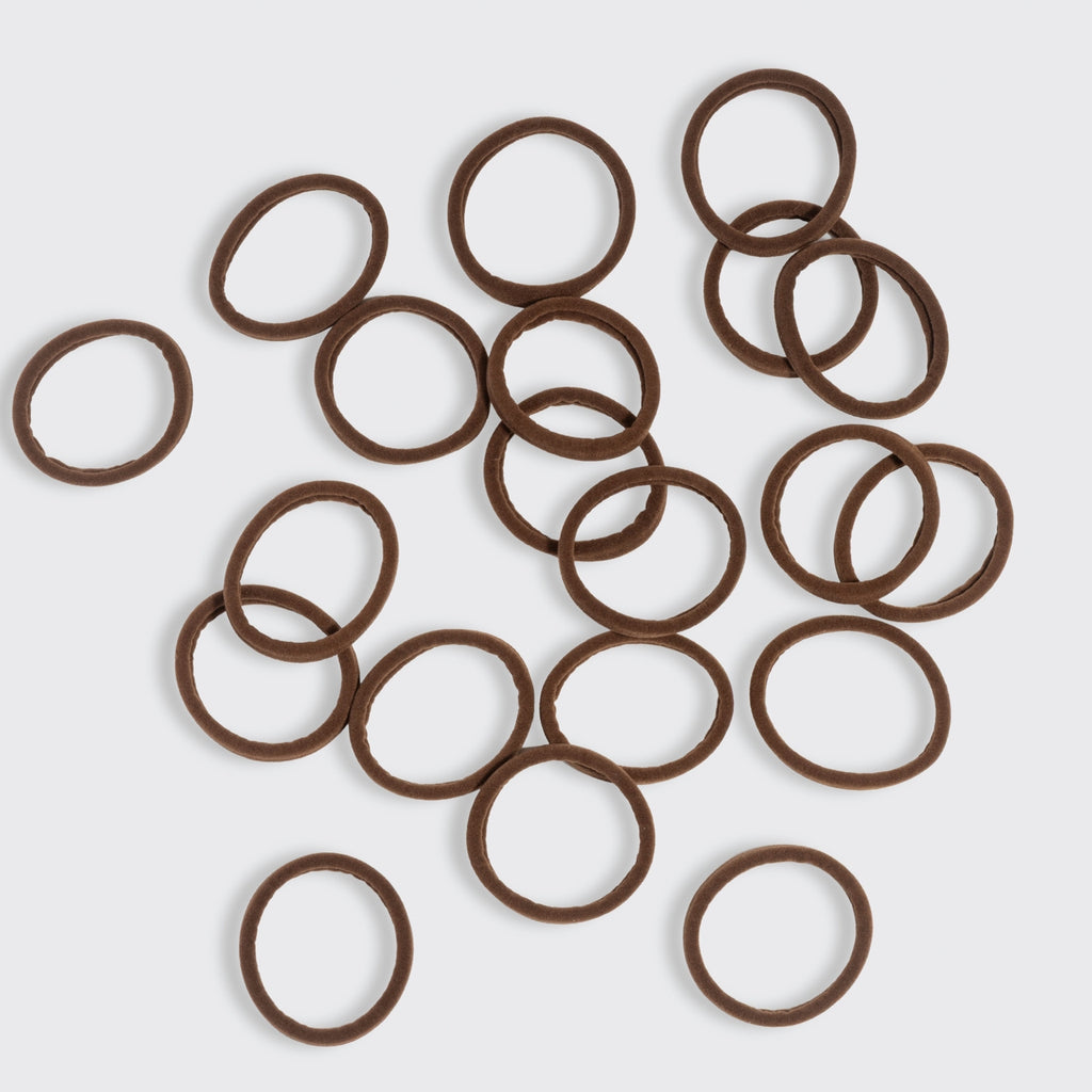 KITSCH Eco-Friendly Nylon Elastics 20pc Set | Chocolate