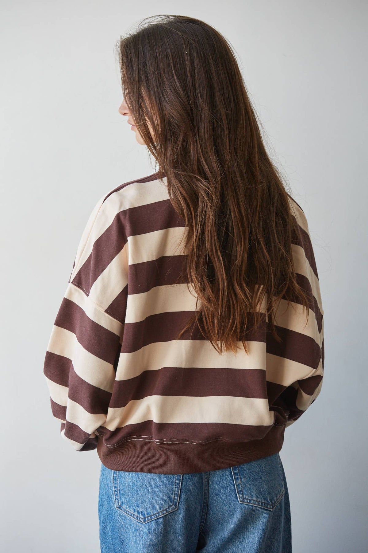 Westport Stripe Pullover | Chocolate Nude