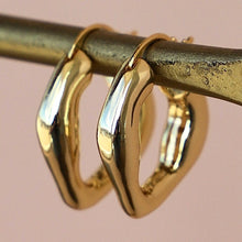 Load image into Gallery viewer, Organic Gold Hoops
