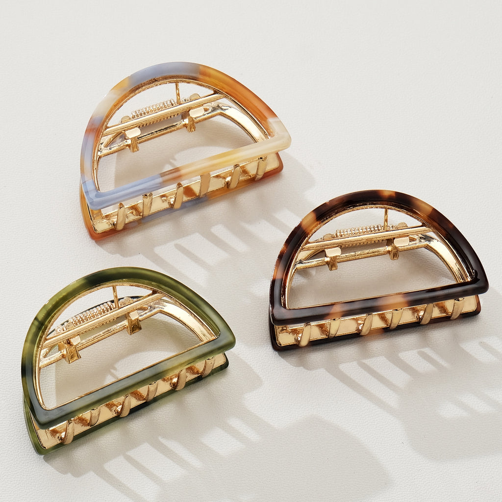Rosalie Western Classic Half Moon Metal Claw Clip