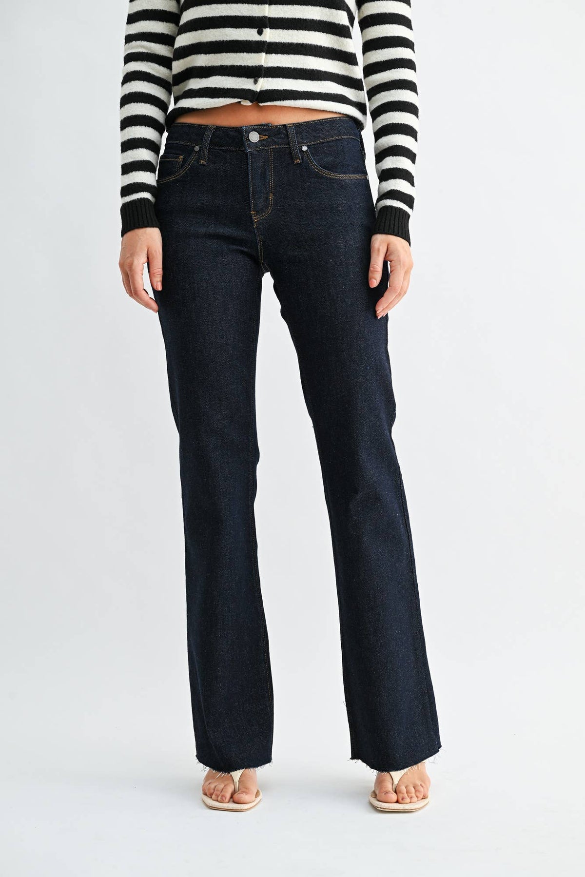 Just Black Denim Mid Rise Bootcut | Super Dark