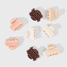 Load image into Gallery viewer, Recycled Plastic Mini Cloud Claw Clips 8pc Set - Rosewood
