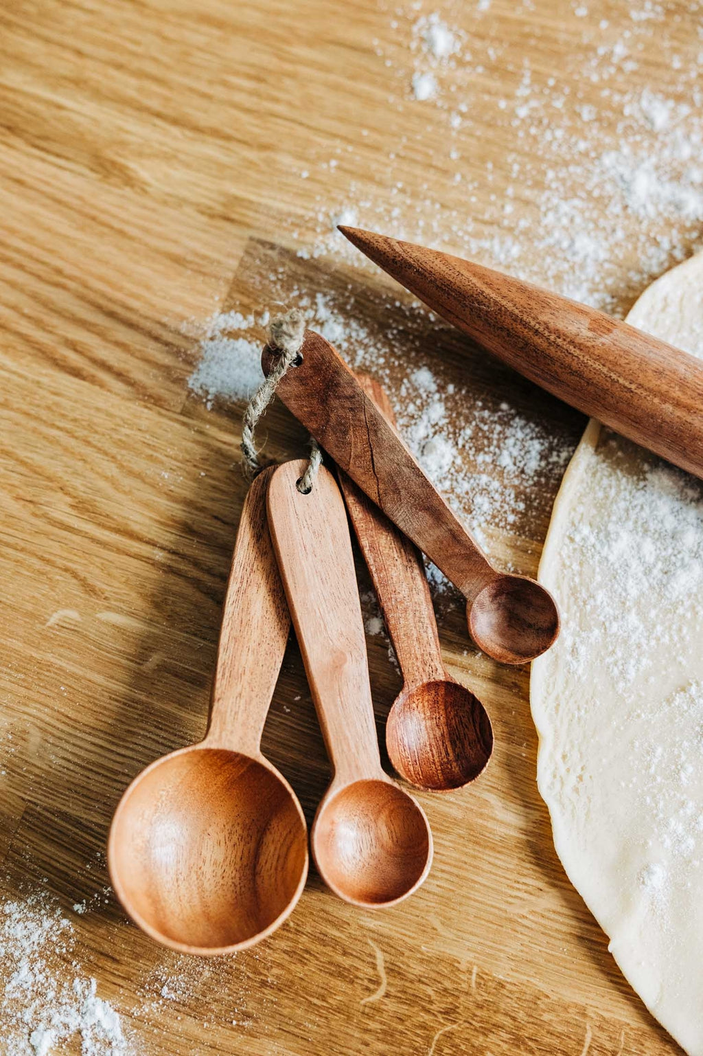 Hand-carved Wood Measuring Spoons