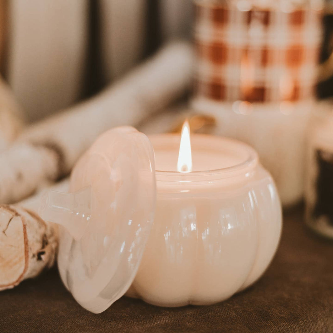Warm and Cozy Soy Candle - 20oz Pumpkin Jar - Decor