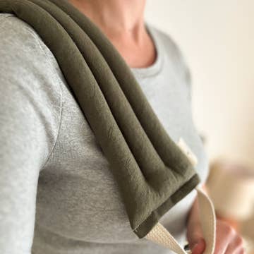 Neck Wrap Therapy Pack – Olive | Microwaveable Neck Pillow For Relaxation