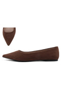 Abbey Pointed Toe Dress Flat | Walnut