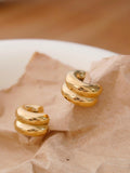 Emma Non-Tarnish Double C-Hoop Earring | Gold