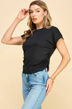 Load image into Gallery viewer, If She Loves Oriana Side Ruched Top Thermal *3 Colors Available
