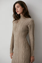 Load image into Gallery viewer, Crescent Scarlett Cable Knit Midi Dress
