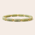 Aventurine Cube Bracelet | Olive Jade