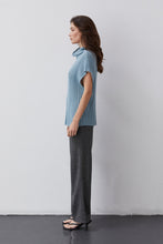 Load image into Gallery viewer, Crescent Mock Neck Sleeveless Ribbed Sweater Top
