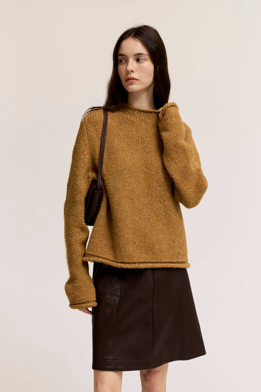 The Sienna Rolled Edge Sweater