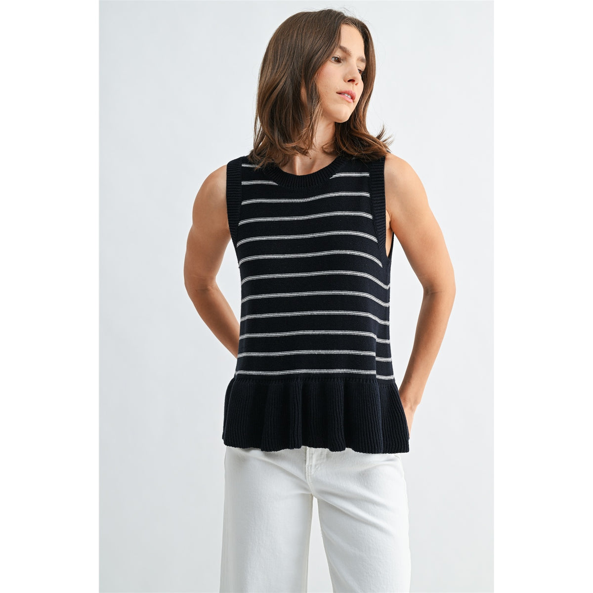The Sutton Peplum Knit