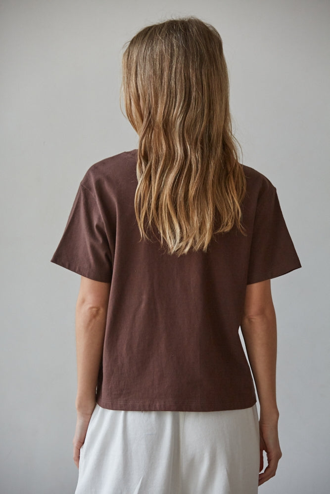 The Everyday Cotton Crew Tee | Brown