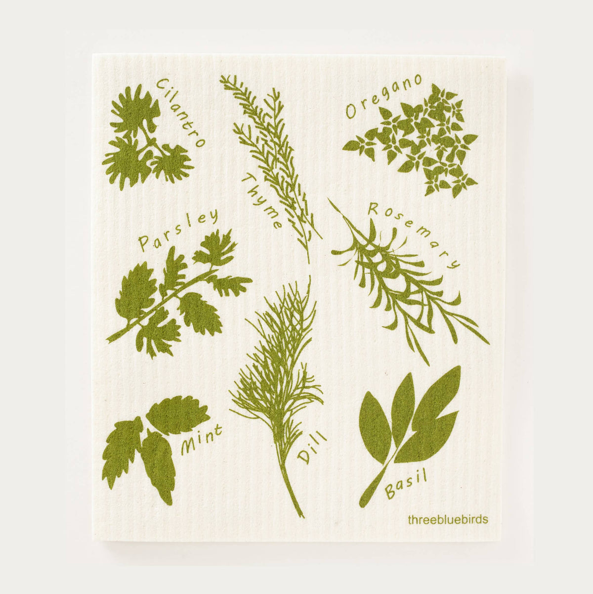 Three Bluebirds Swedish Dishcloth | More Styles Available