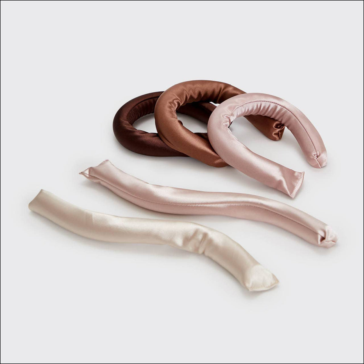 Satin Wrapped Flexi Rods 6pc Set | Rosewood