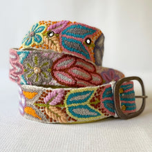 Load image into Gallery viewer, Jenny Krauss Belt | Folklorica Floral Embroidered Wool Belt
