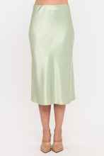 Load image into Gallery viewer, Satin Slip Midi Skirt | Sage

