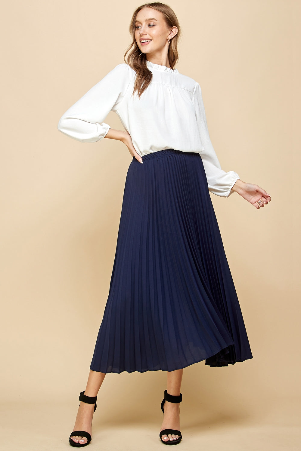 Lucy Pleated Midi Skirt *2 Colors Available*