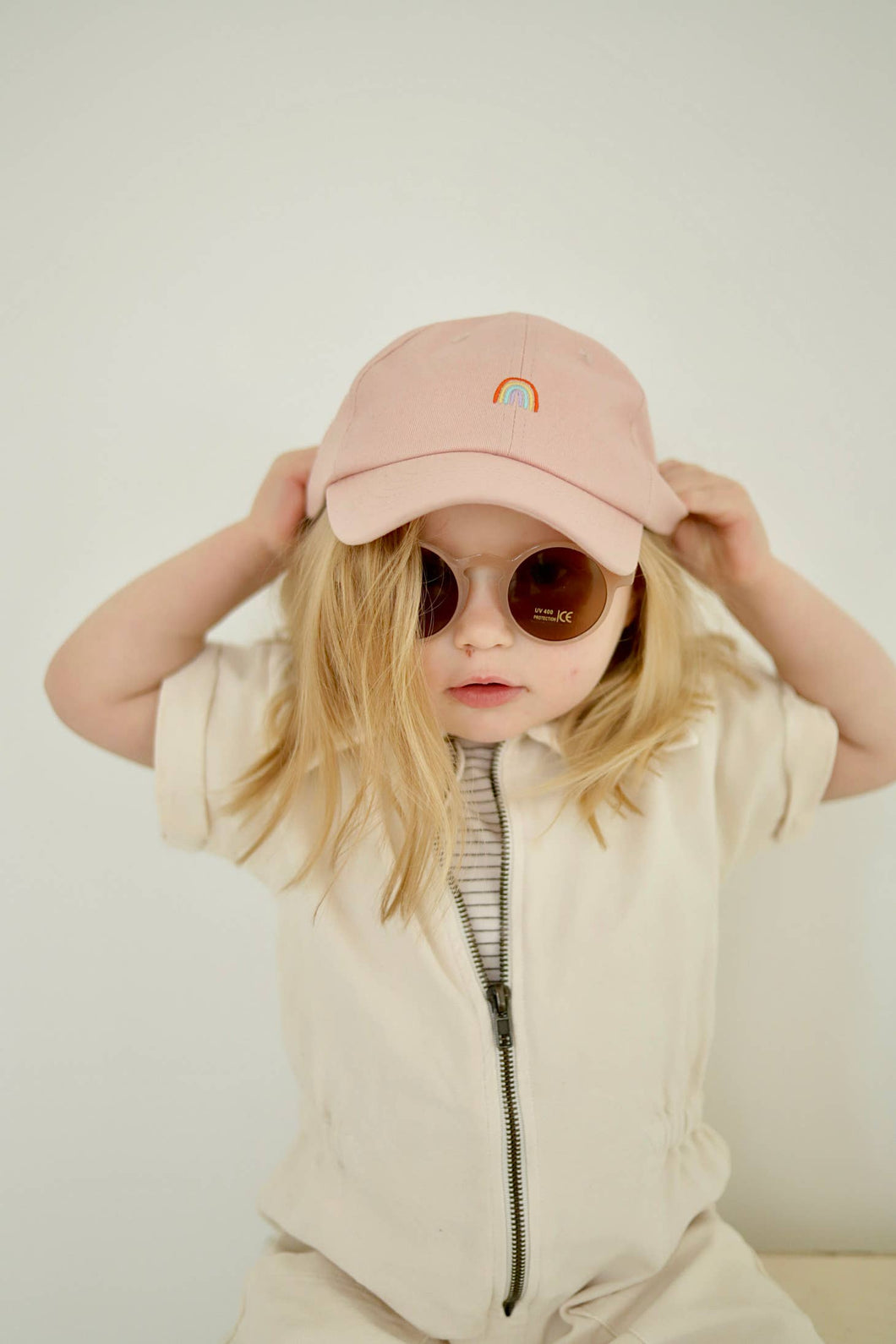 Polished Prints Rainbow Embroidered Toddler Hat