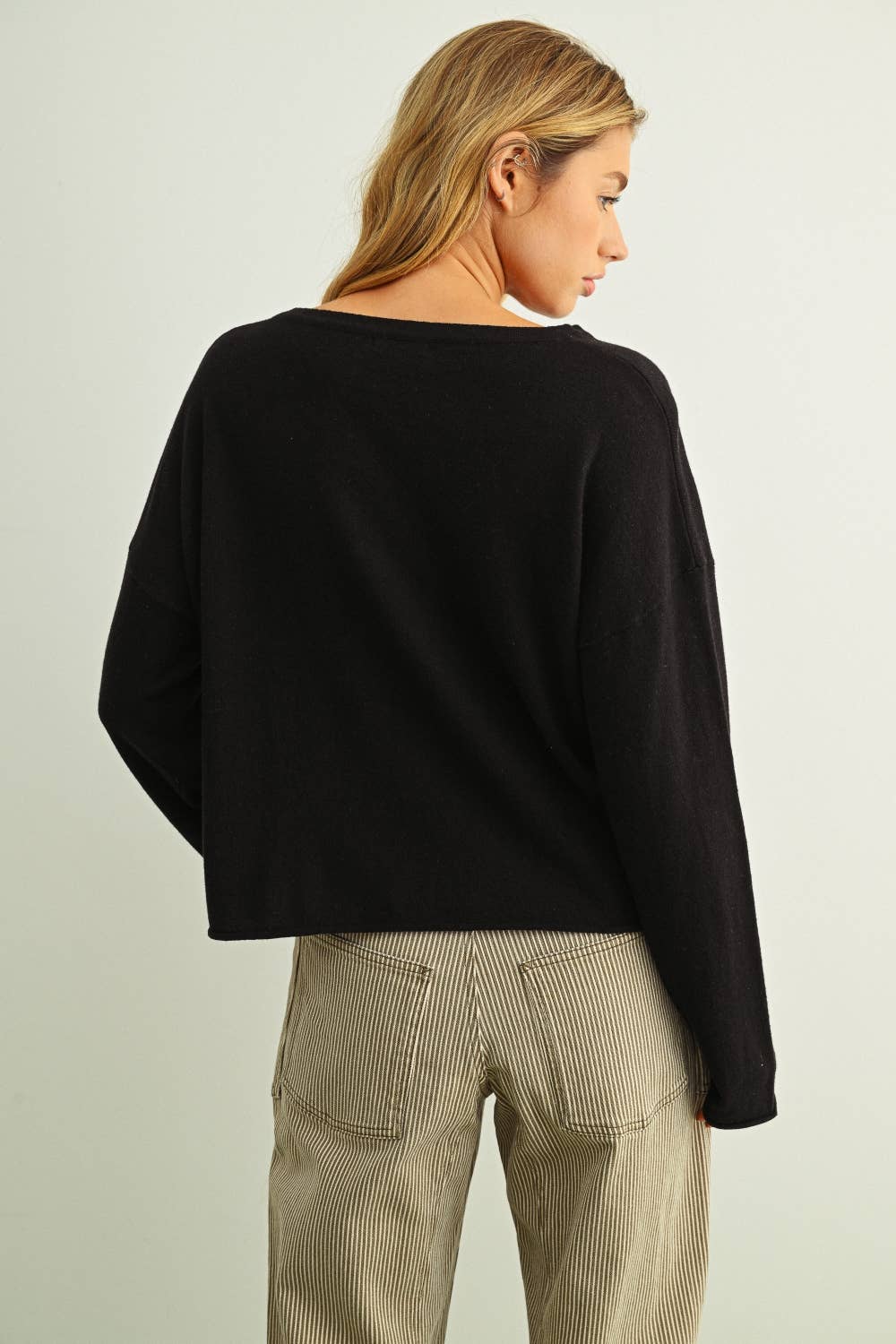 The Everyday Cotton Cashmere Top | Black