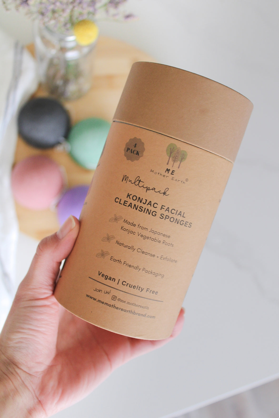 Me Mother Earth Konjac Sponge Multipack- Biodegradable and Zero Waste Beauty
