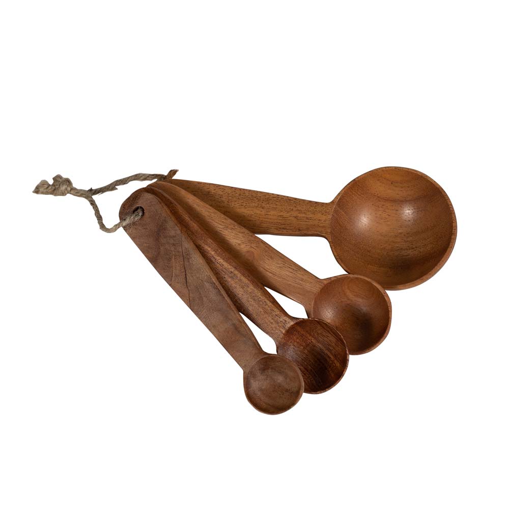 Hand-carved Wood Measuring Spoons